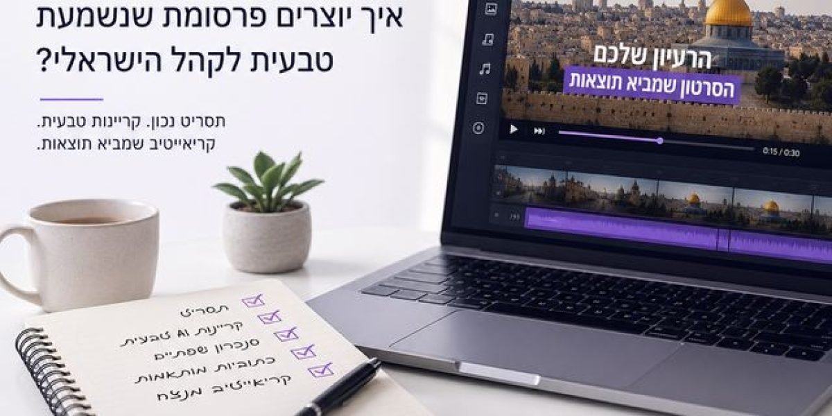 יצירת סרטונים ופרסומות ai בעברית לכל מטרה