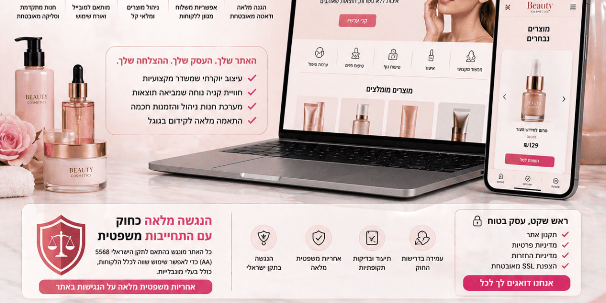 חנות און ליין לקוסמטיקאית – איך למכור מוצרים ולקבל הזמנות מהאתר